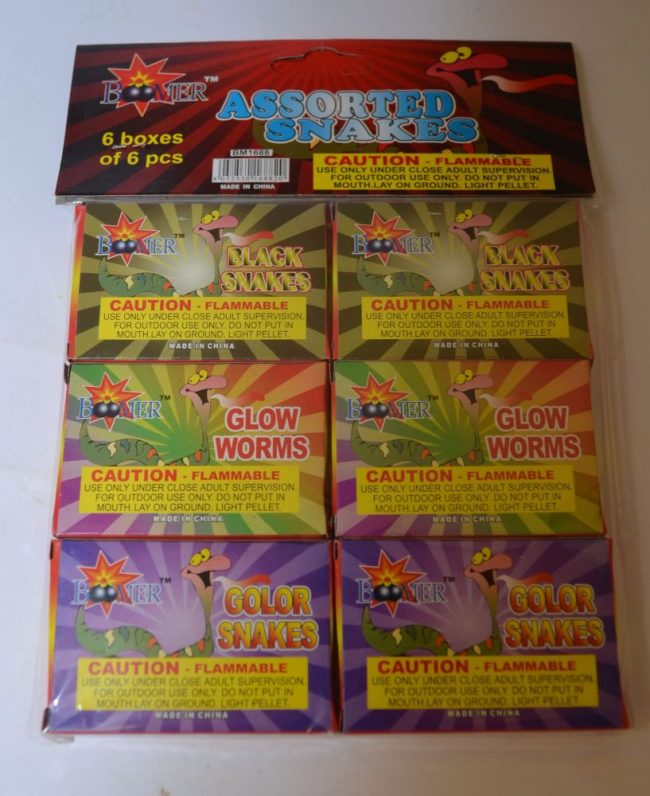 Novelty Fireworks – Assorted Snakes (1)